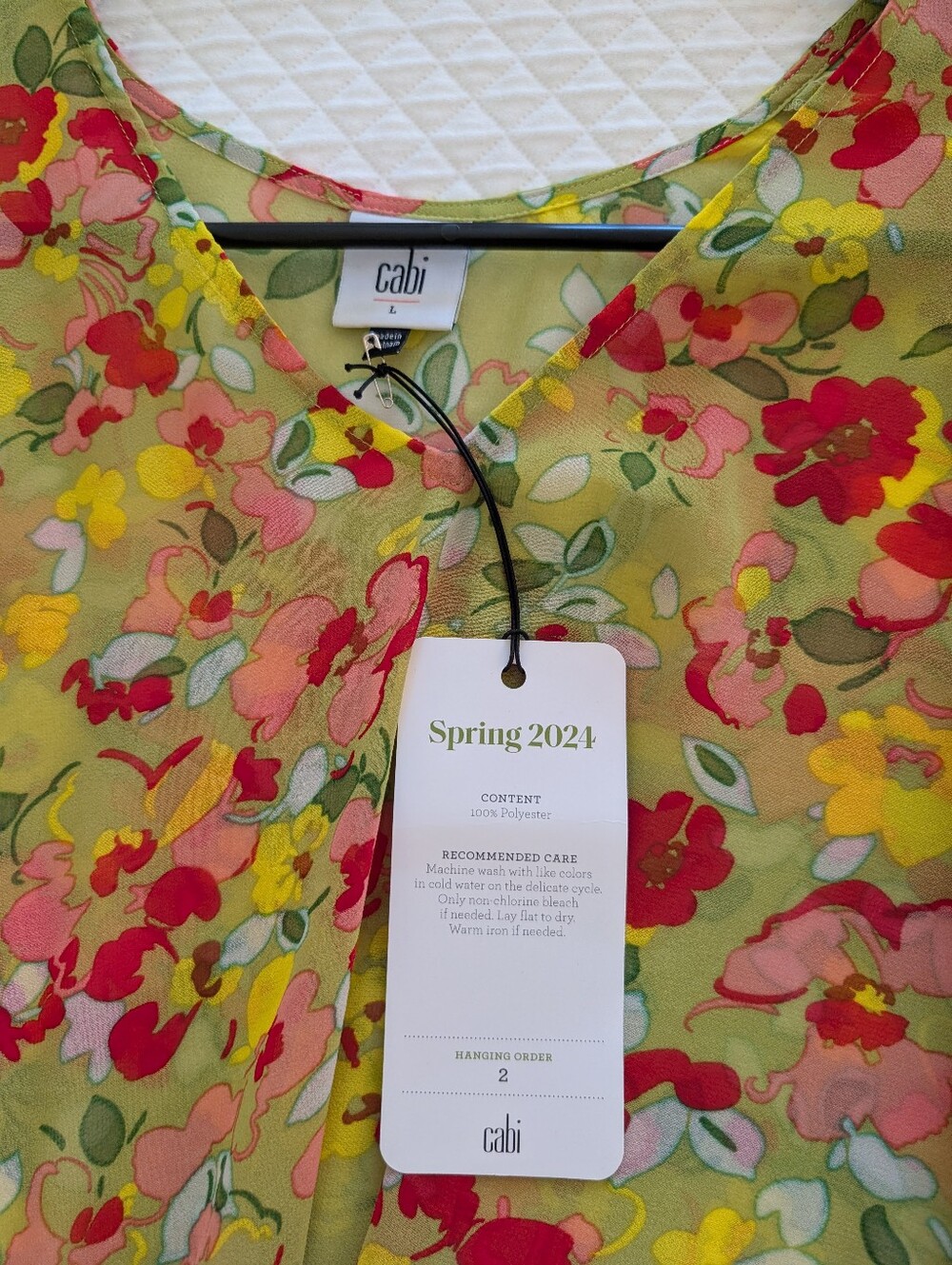 NWT Cabi Spring Neon Floral - Picture 2 of 2